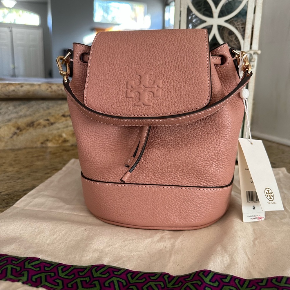 New Tory Burch Thea backpack /satchel/ shoulder leather bag <each>398 re… - Picture 5 of 16